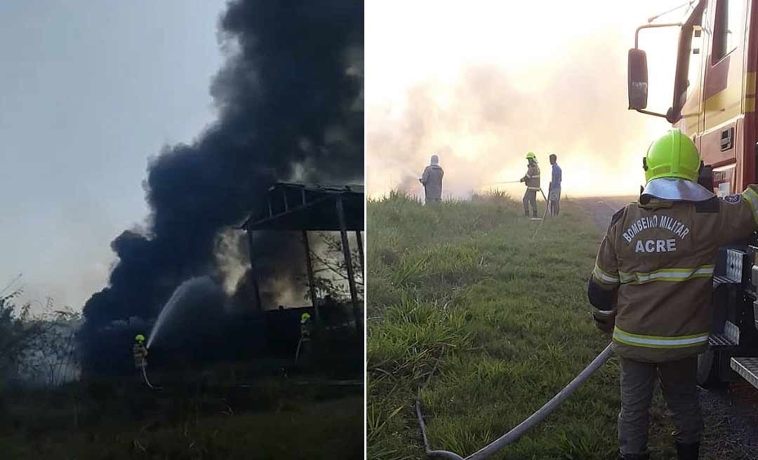 Fogo em vegetação quase atinge tanques de petróleo em Tarauacá e por pouco não causa uma tragédia